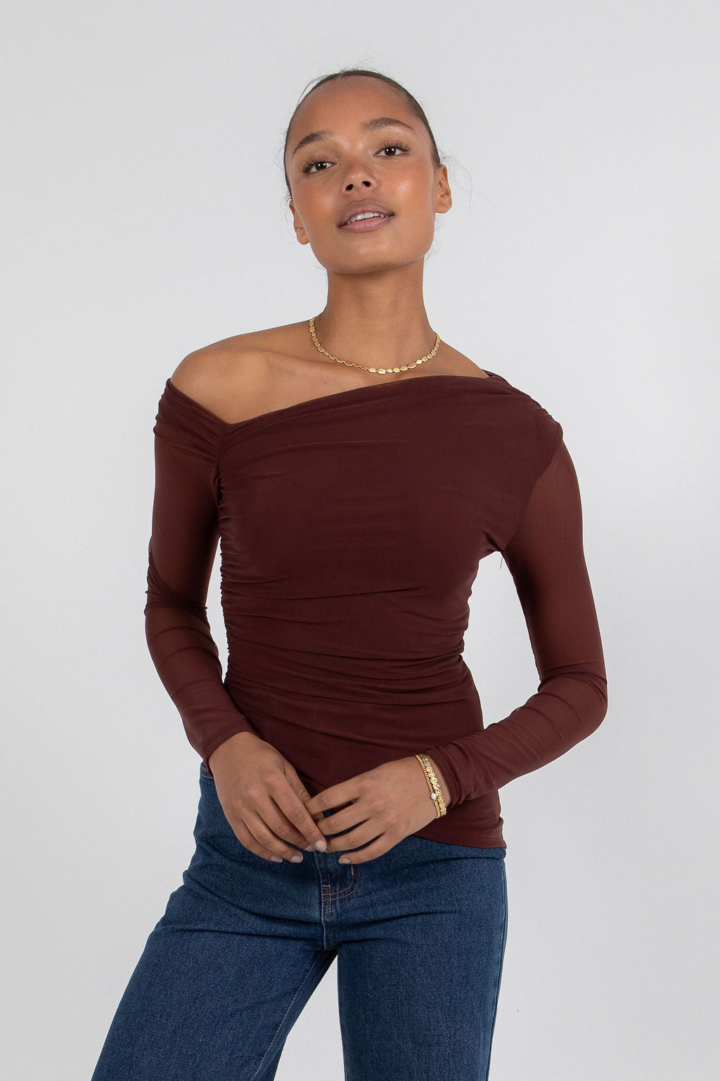 Xila Top - Chocolate Brown