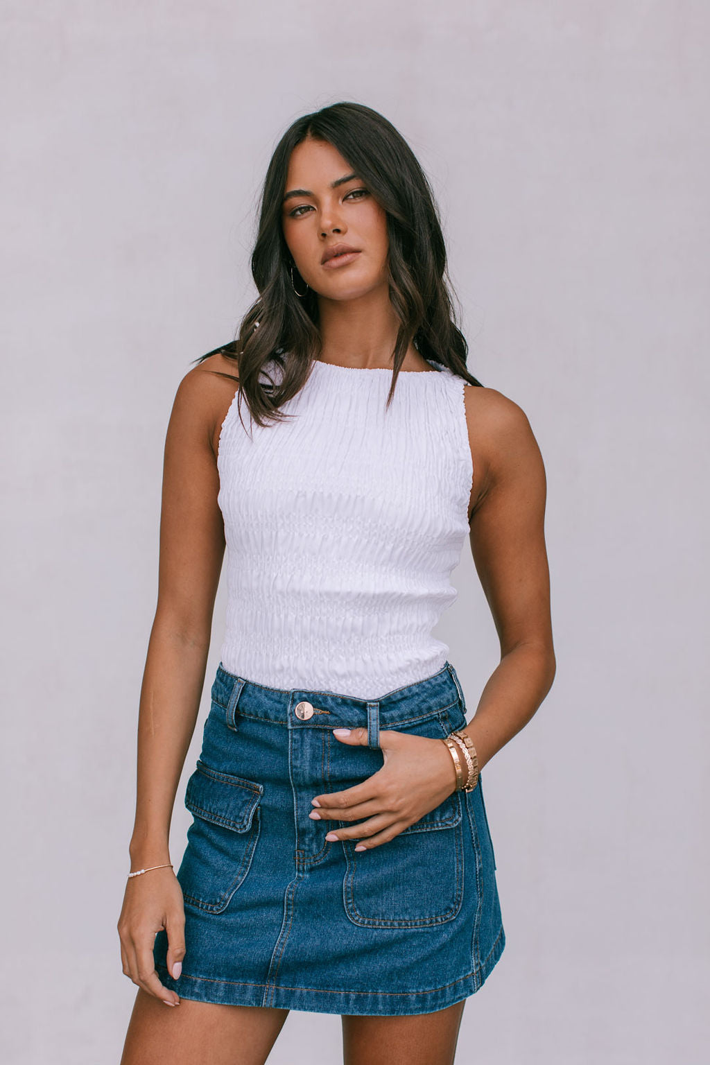 Udelle Skirt Dark Blue Denim