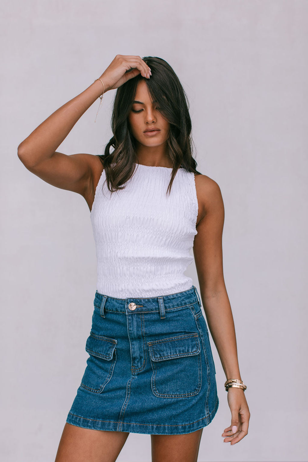 Udelle Skirt Dark Blue Denim
