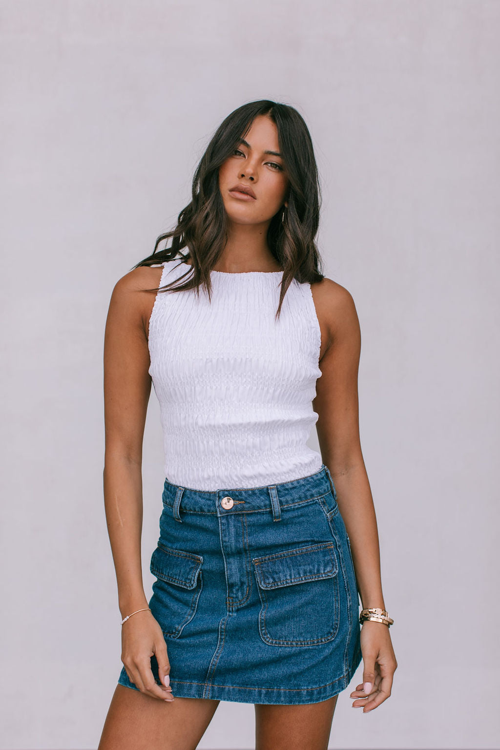 Udelle Skirt Dark Blue Denim