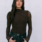 Dakitah Long-sleeve Top - Espresso Brown Mesh