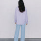 Saint Oversized Shirt - Lilac/Peach Stripe