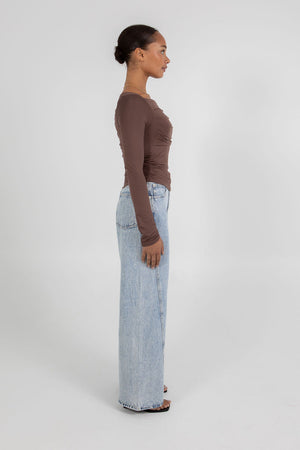 Kaya Top - Chocolate Brown