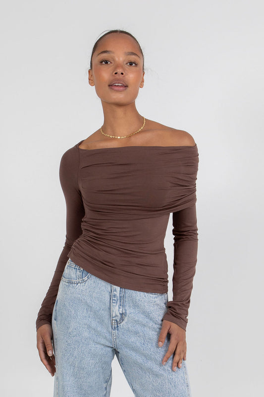 Kaya Top - Chocolate Brown