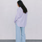 Saint Oversized Shirt - Lilac/Peach Stripe