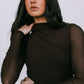 Dakitah Long-sleeve Top - Espresso Brown Mesh