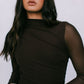 Dakitah Long-sleeve Top - Espresso Brown Mesh
