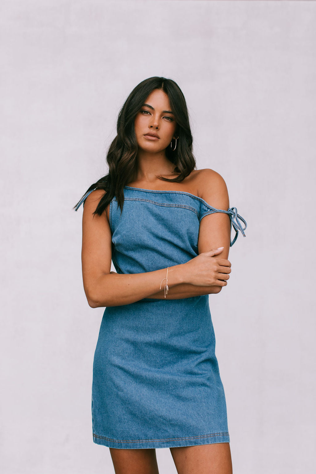 Qiana Mini Dress - Denim