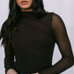 Dakitah Long-sleeve Top - Espresso Brown Mesh