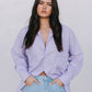 Saint Oversized Shirt - Lilac/Peach Stripe