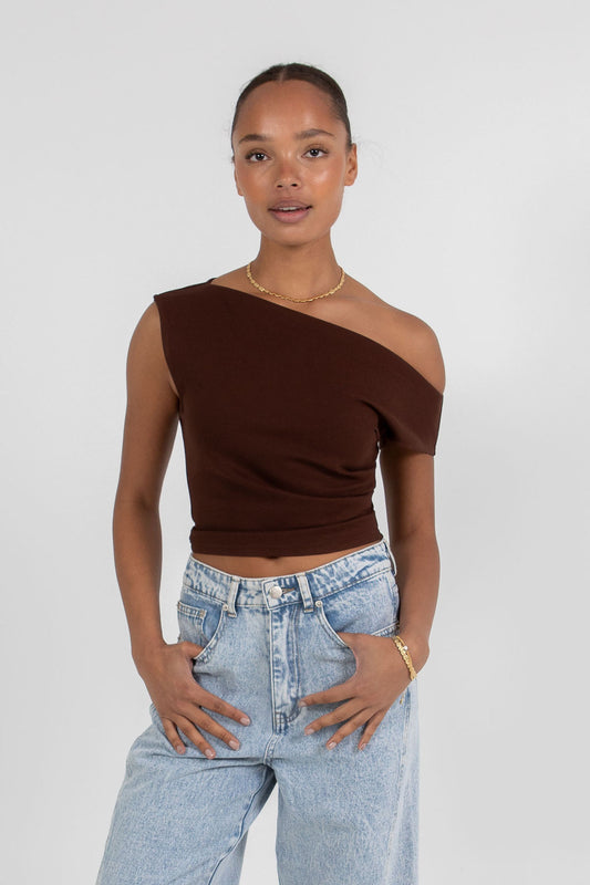 Jacinta Top - Chocolate Brown