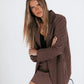 Quade Tailored Blazer - Chocolate Pinstripe