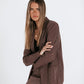 Quade Tailored Blazer - Chocolate Pinstripe
