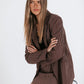 Quade Tailored Blazer - Chocolate Pinstripe