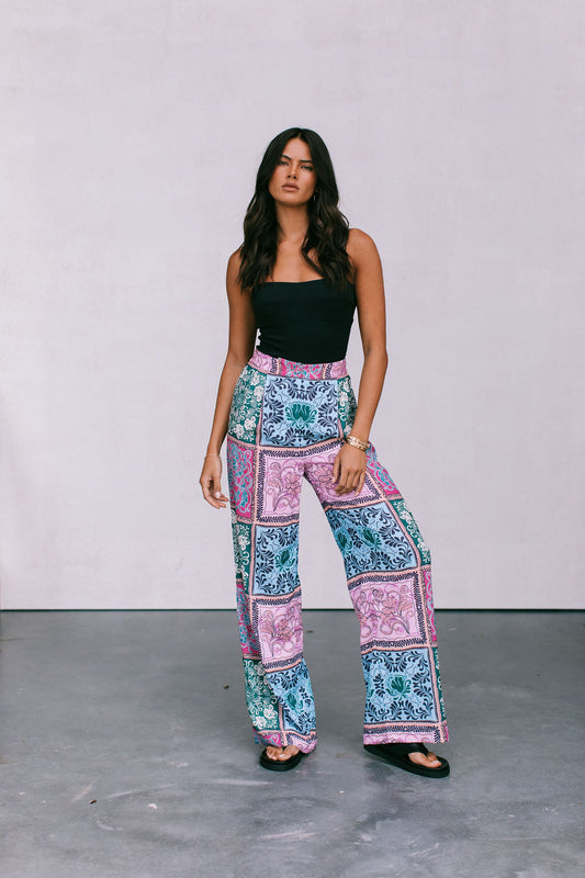 Dante Pants - Paisley Tile Print