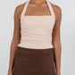 Jetta Mini Skirt - Chocolate Brown Suede Look