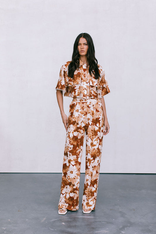 Sempre Pants - Rust Floral