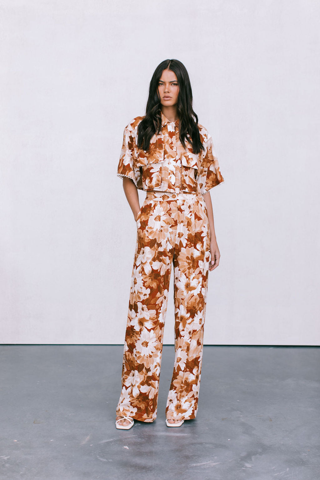 Sempre Pants Rust Floral