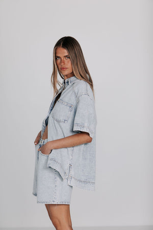 LAUNCHING 19.10 - Veira Denim Shirt - Light Mineral Wash