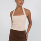 Jetta Mini Skirt - Chocolate Brown Suede Look