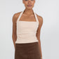 Jetta Mini Skirt - Chocolate Brown Suede Look