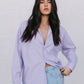 Saint Oversized Shirt - Lilac/Peach Stripe
