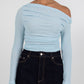 Daliah Long-sleeve Top - Baby Blue