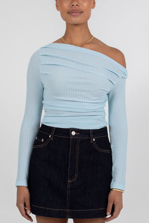 Daliah Long-sleeve Top - Baby Blue