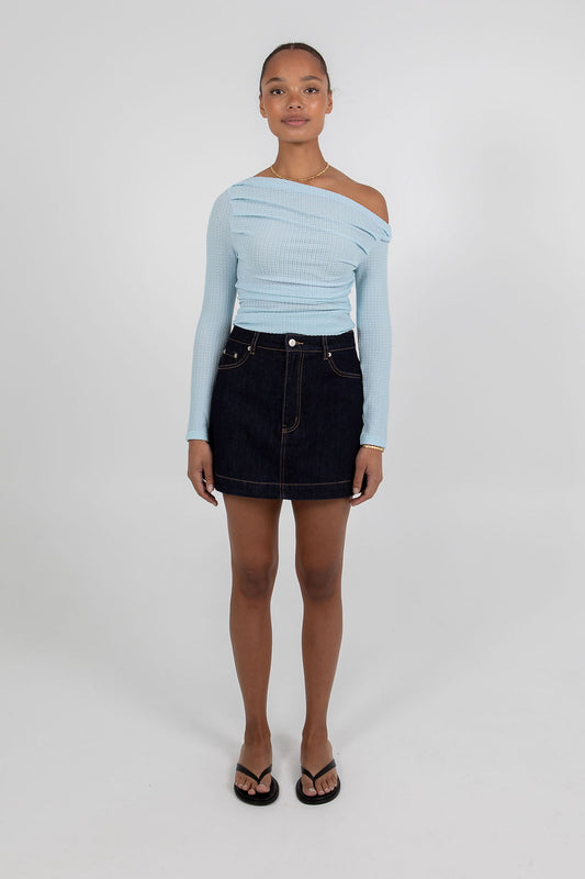 Daliah Long-sleeve Top - Baby Blue