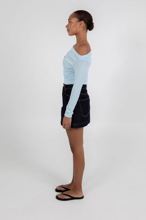 Daliah Long-sleeve Top - Baby Blue