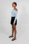 Daliah Long-sleeve Top - Baby Blue