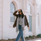 Yanni Oversized Blazer - Chocolate Brown Suede Look