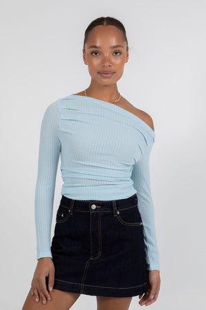 Daliah Long-sleeve Top - Baby Blue