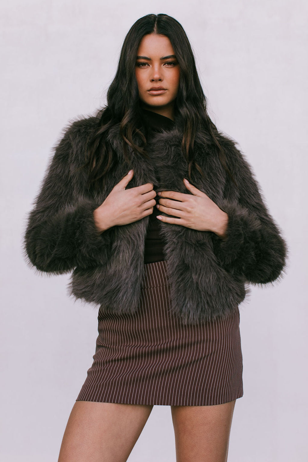 PRE ORDER Dakitah Long Sleeve Top Dark Espresso
