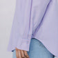 Saint Oversized Shirt - Lilac/Peach Stripe