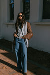 Yanni Oversized Blazer - Chocolate Brown Suede Look