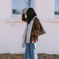 Yanni Oversized Blazer - Chocolate Brown Suede Look