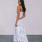 Xalapa Dress - Ivory/Blue Fan Print