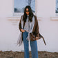 Vanessa Knit Cardigan - Grey Marle