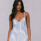 Xalapa Dress - Ivory/Blue Fan Print