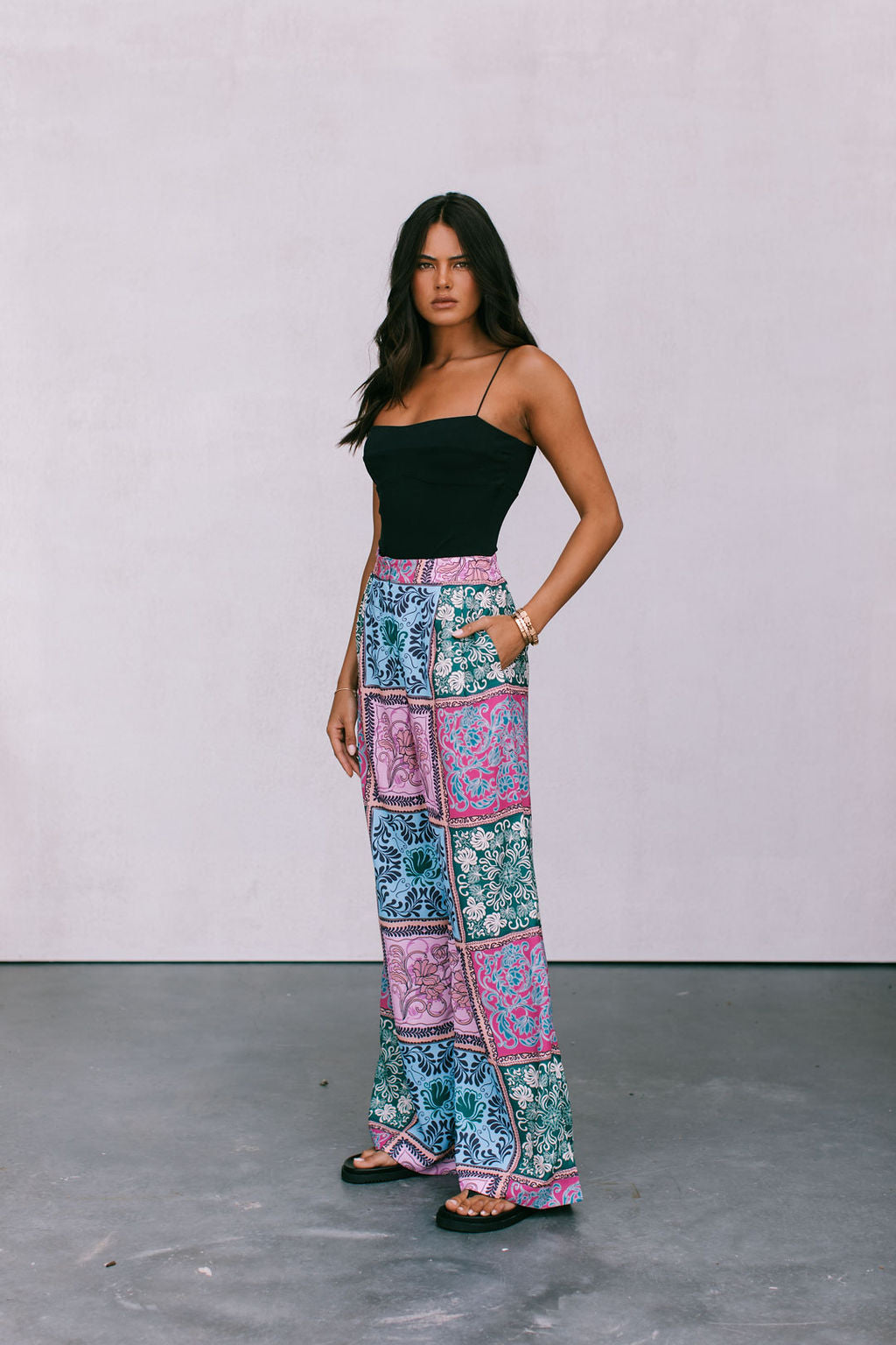 Dante Pants Paisley Tile Print