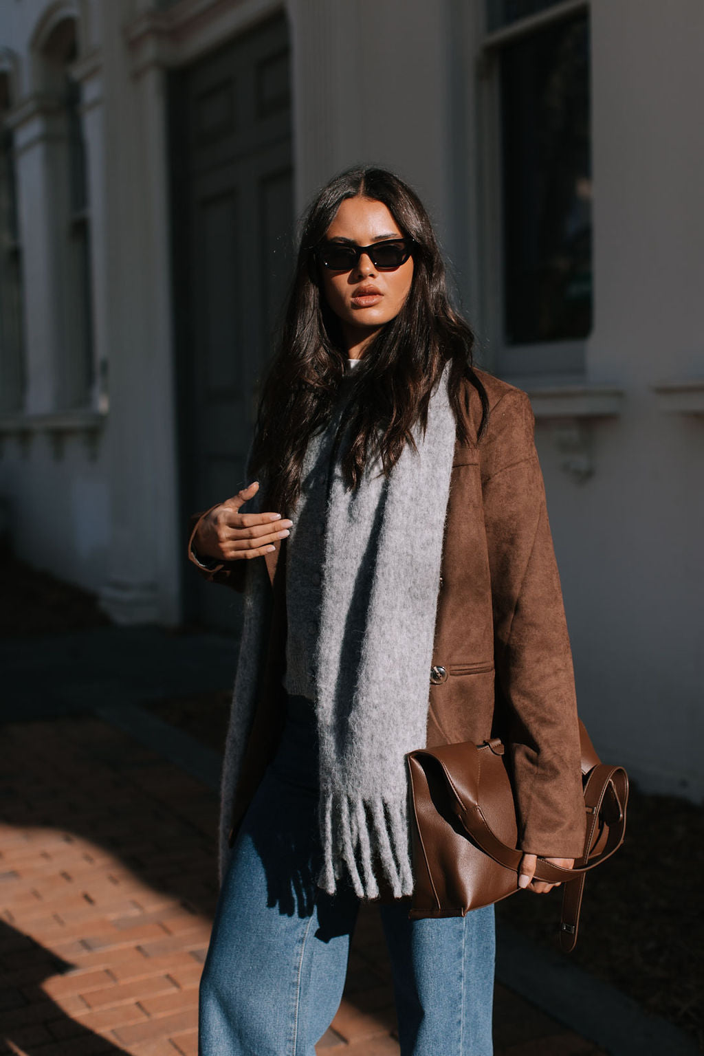 Vanessa Knit Cardigan - Grey Marle