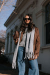 Vanessa Knit Cardigan - Grey Marle