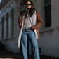 Yanni Oversized Blazer - Chocolate Brown Suede Look