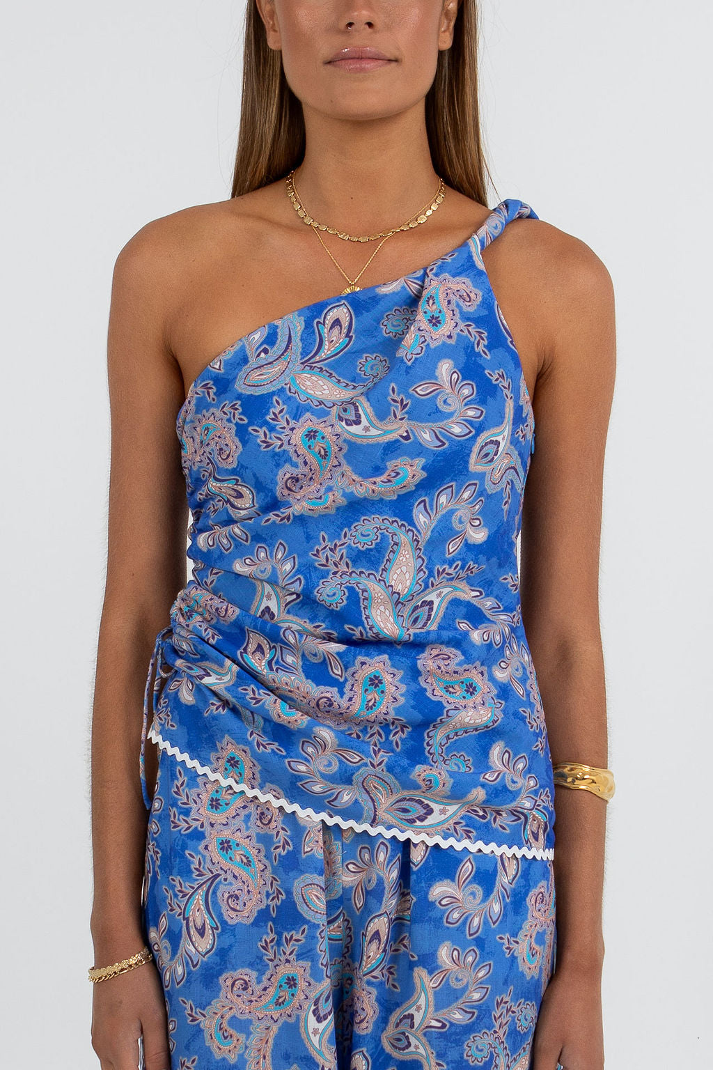 COMING SOON - Yazlin One Shoulder Top - Oceana Print