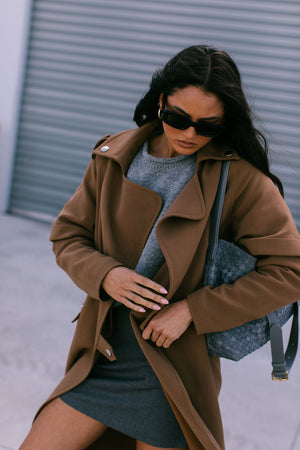 Sarah Trench Coat - Toffee Brown