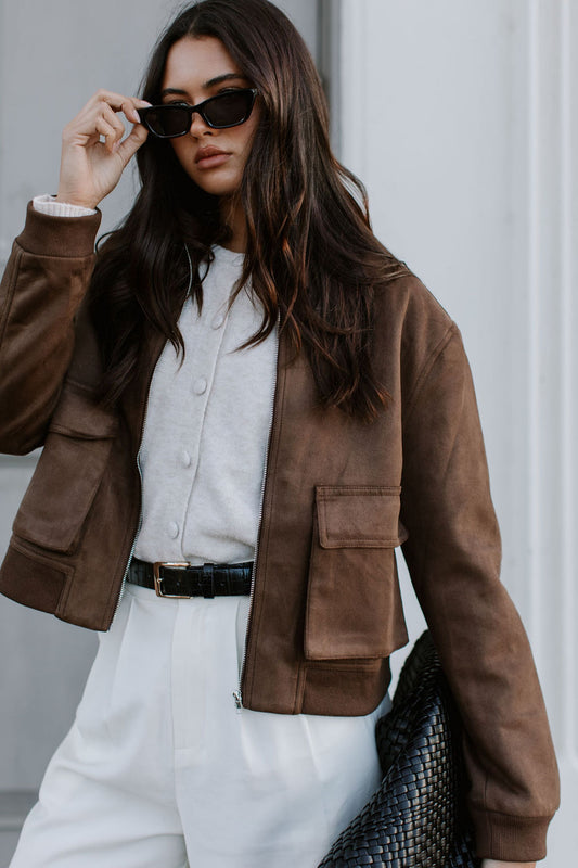 Vanessa Knit Cardigan - Beige Marle