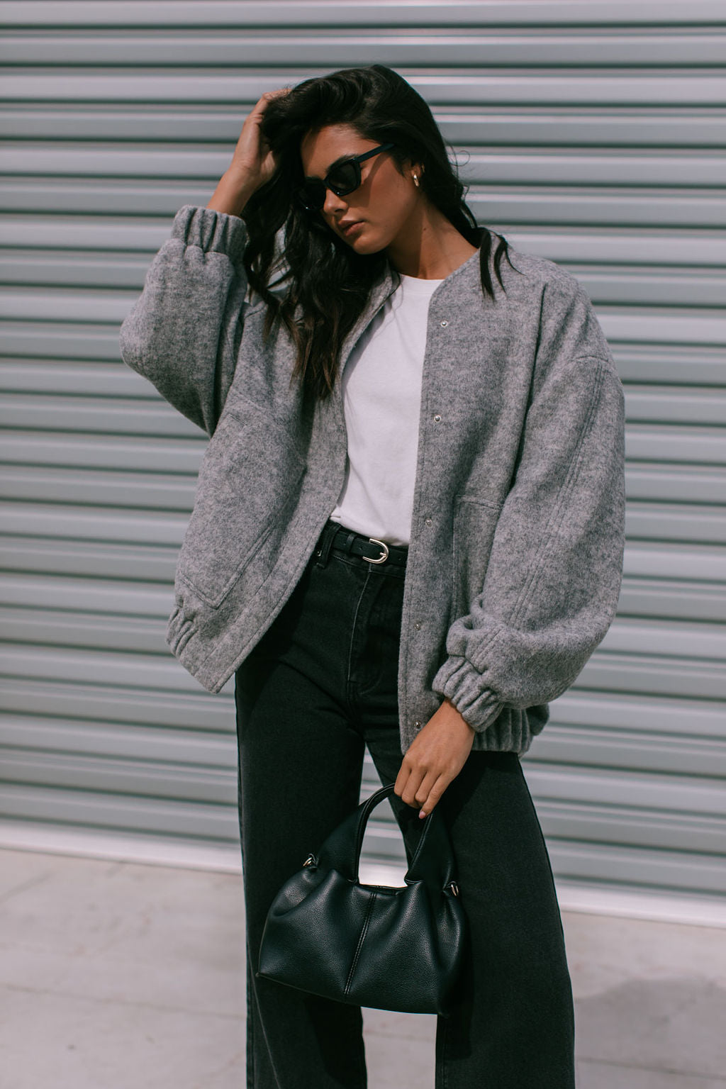 Tully Bomber Jacket Grey