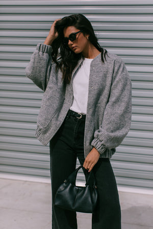 Tully Bomber Jacket Grey