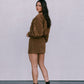 Gina Skirt - Tan Suede Look
